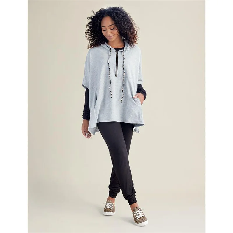 Pullover with Animal Print String Blouson Sleeve Pullover