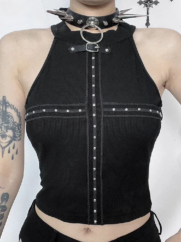 Gothic Sexy Punk Black Knit Bodycon Summer Darkness Harajuku Sleeveless Halter Crop Top Hooded Caped Shawl Collar Gothic Sexy Punk Black Knit Bodycon Summer Darkness Harajuku Sleeveless Halter Crop Top Hooded Caped Shawl Collar