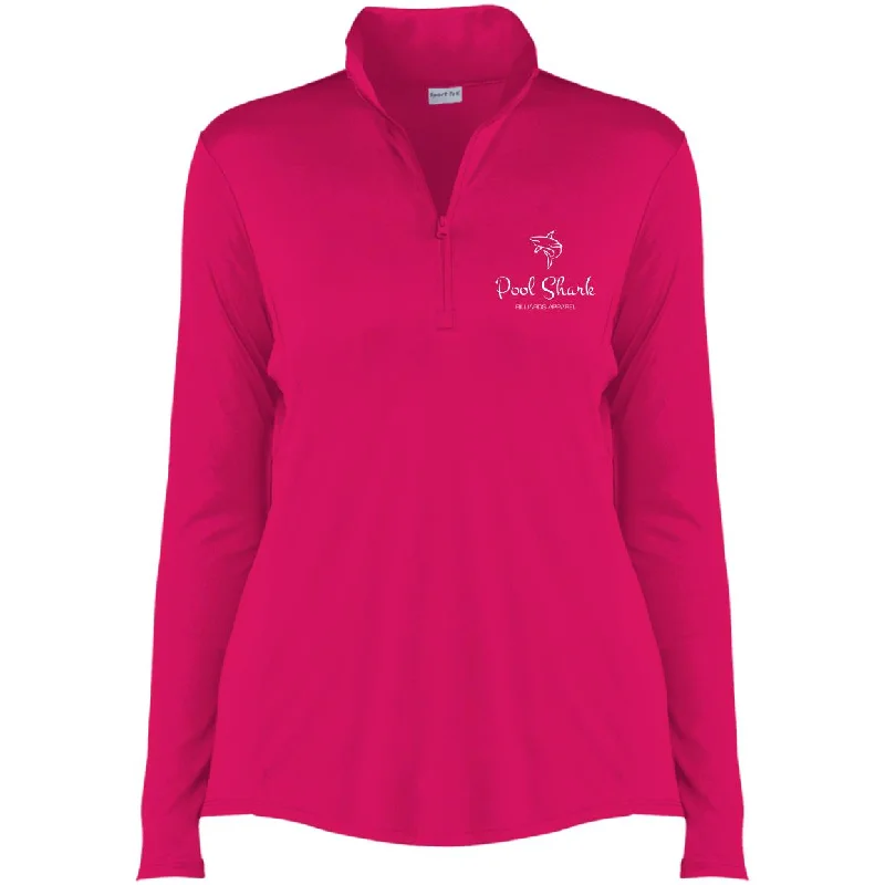 "Pool Shark" Sport-Tek Ladies' Competitor 1/4-Zip Pullover Lantern Sleeve Elegant