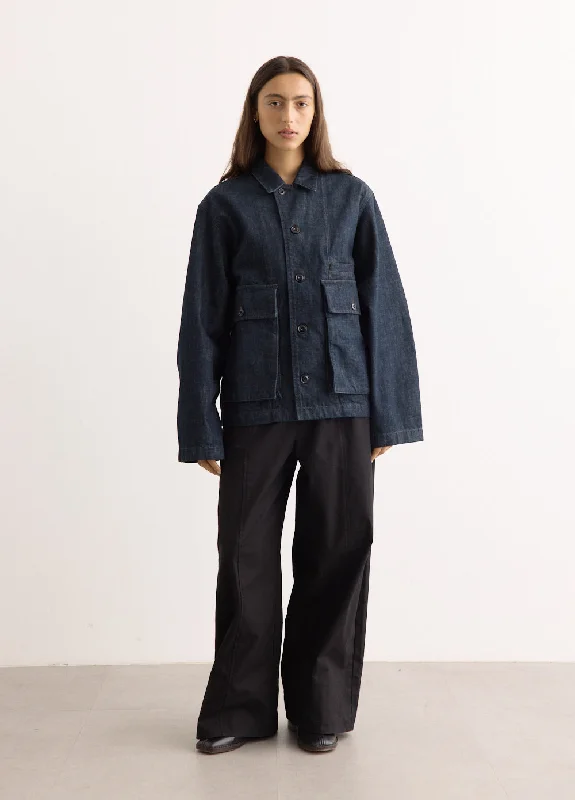 Denim Workwear Jacket Fleece Fabric Down Fabric Feather Fabric