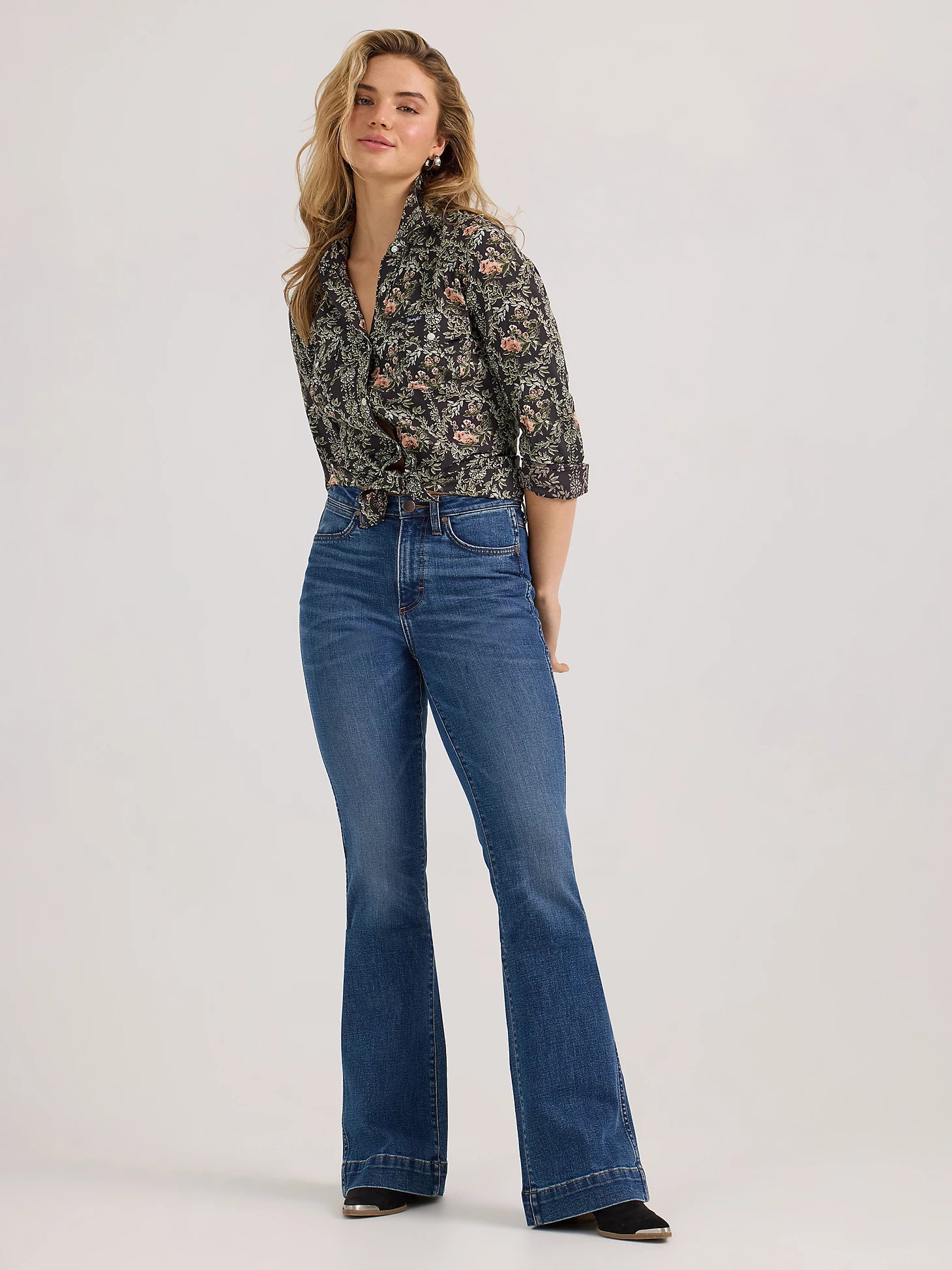Wrangler Retro® Women's Bailey High Rise Trouser Jean Trousers Leather Faux