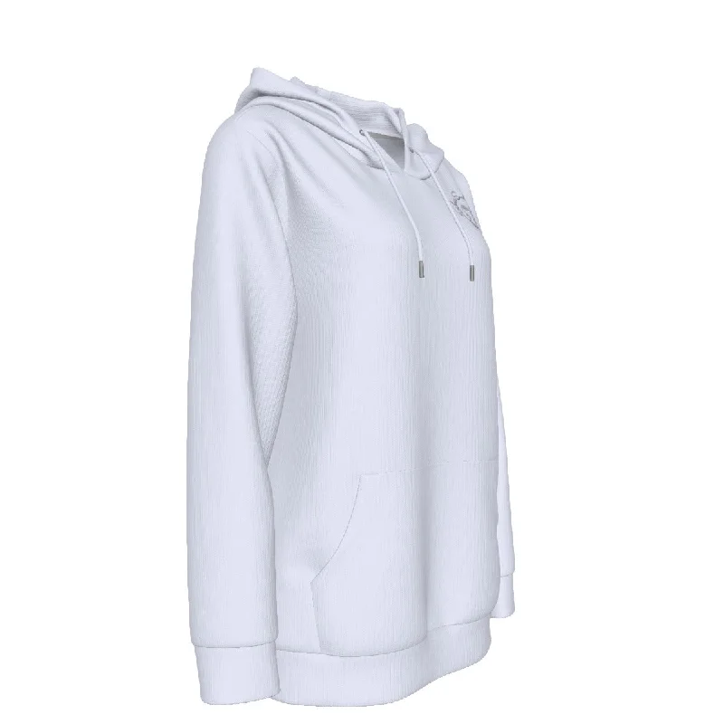 All-Over Print Women's Pullover Hoodie With Drawstring Seamless Knit Pullover