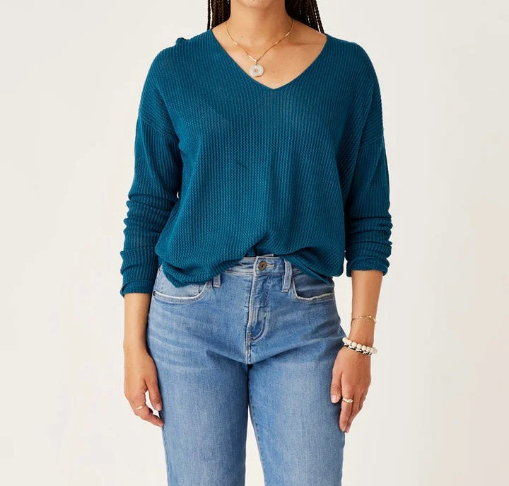 Carve Designs Zella Mesh Pullover Puff Sleeve Stylish