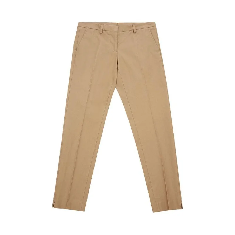 Lardini Elegant Brown Cotton Trousers for Women Trousers practical easy-care
