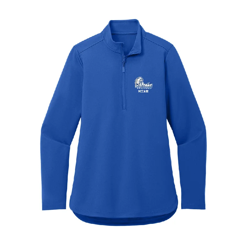 Drake - NCAA Women's Basketball : Peyton McCabe - Women's Premium Quarter Zip Jacket Jersey Jacket Tulle Jacket Batik Jacket Drake - NCAA Women's Basketball : Peyton McCabe - Women's Premium Quarter Zip Jacket Jersey Jacket Tulle Jacket Batik Jacket