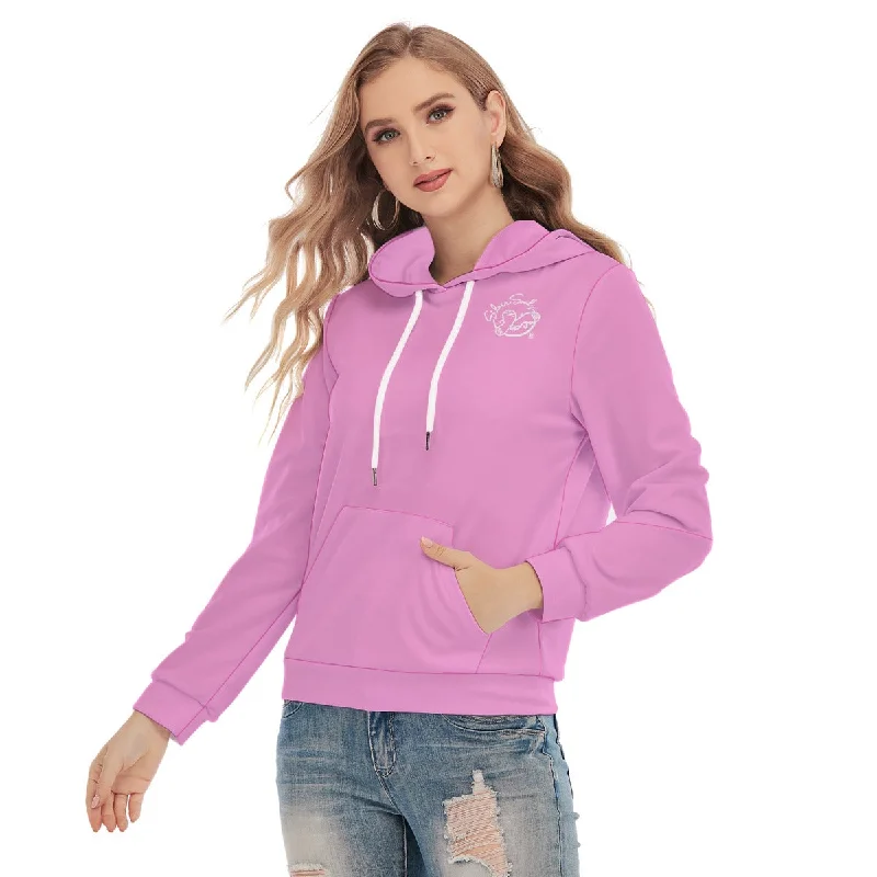 All-Over Print Women's Slim Pullover Hoodie Alpaca Blend Soft
