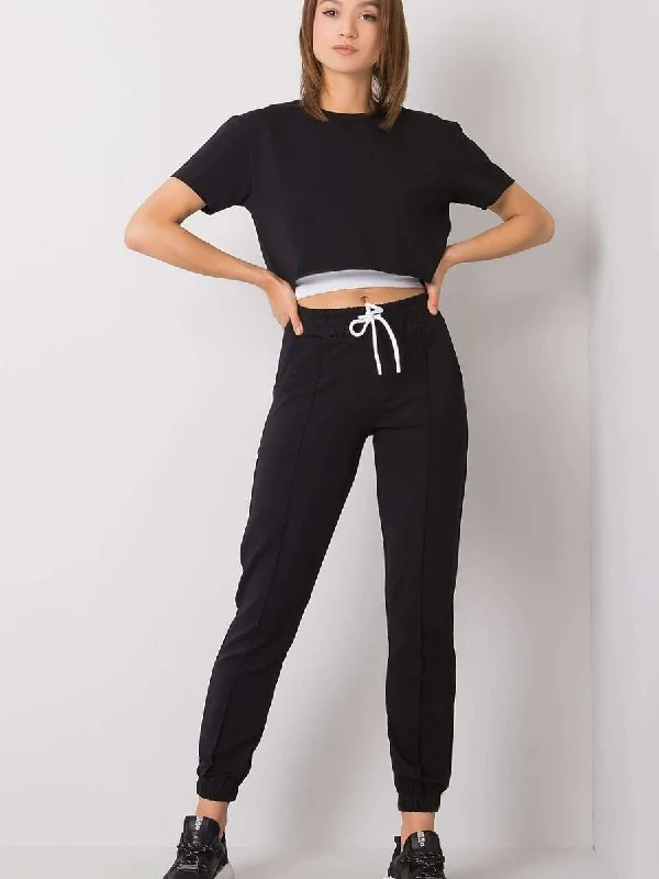 Women trousers Rue Paris Trousers Fleece Cozy