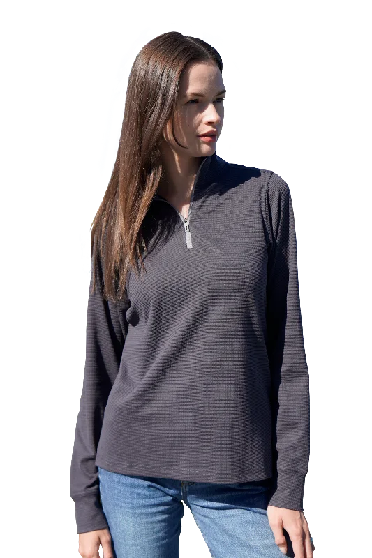 Women’s Grid ¼ Zip Pullover Fleece Warm Pullover