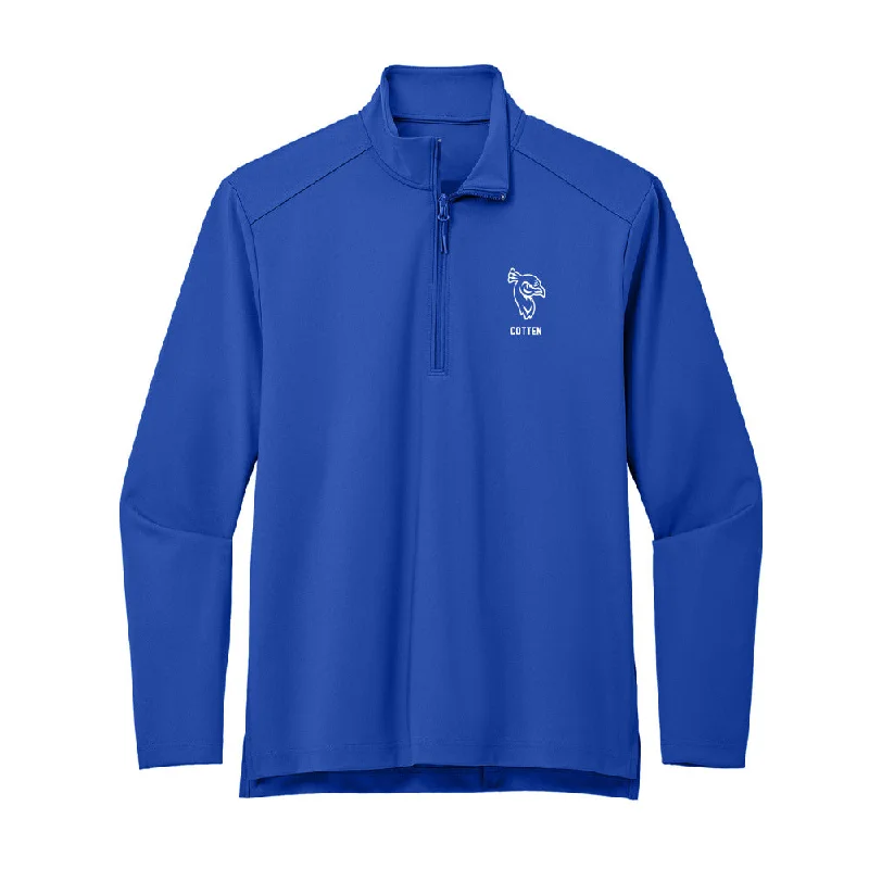 Saint Peter's - NCAA Women's Basketball : Iyanna Cotten - Premium Quarter Zip Jacket Chenille Fabric Brocade Fabric Lace Fabric Saint Peter's - NCAA Women's Basketball : Iyanna Cotten - Premium Quarter Zip Jacket Chenille Fabric Brocade Fabric Lace Fabric