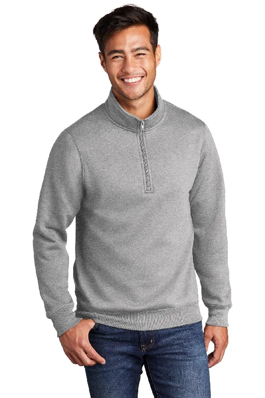 Port & Company  Core Fleece 1/4-Zip Pullover Sweatshirt PC78Q Crew Neck Wool