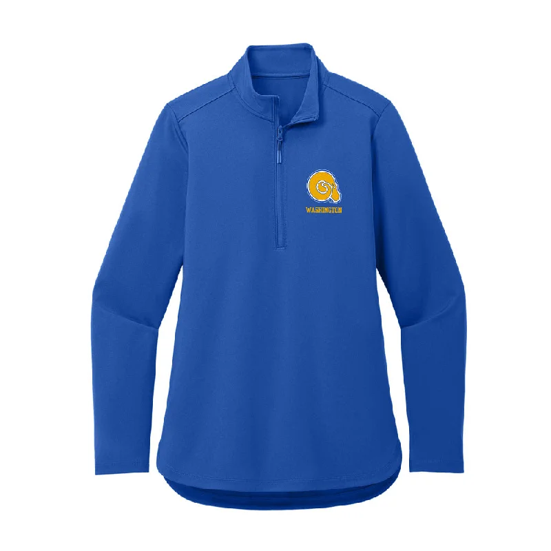 Albany State - NCAA Women's Basketball : Quantrese Washington - Women's Premium Quarter Zip Jacket Snapped Jacket Toggled Jacket Drawstring Jacket Albany State - NCAA Women's Basketball : Quantrese Washington - Women's Premium Quarter Zip Jacket Snapped Jacket Toggled Jacket Drawstring Jacket