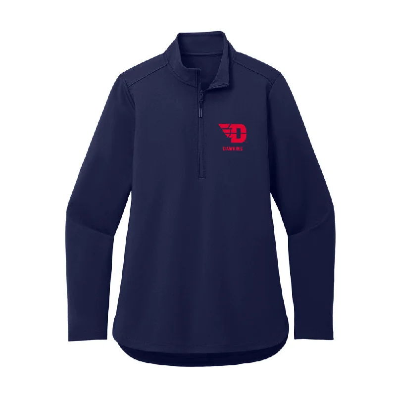 Dayton - NCAA Women's Basketball : Shantavia Dawkins - Women's Premium Quarter Zip Jacket Wool Jacket Cashmere Jacket Tweed Jacket Dayton - NCAA Women's Basketball : Shantavia Dawkins - Women's Premium Quarter Zip Jacket Wool Jacket Cashmere Jacket Tweed Jacket