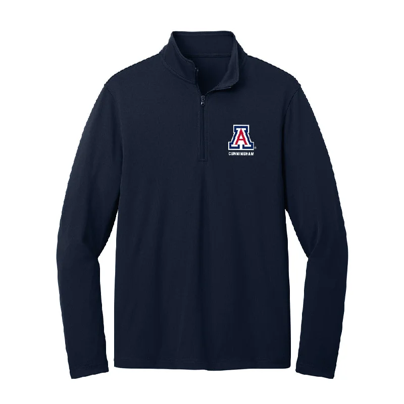 Arizona - NCAA Women's Basketball : Breya Cunningham - Lightweight Quarter Zip Jacket Fleece Fabric Down Fabric Feather Fabric Arizona - NCAA Women's Basketball : Breya Cunningham - Lightweight Quarter Zip Jacket Fleece Fabric Down Fabric Feather Fabric