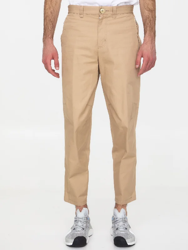 Biker Trousers Trousers High Rise Slim Fit
