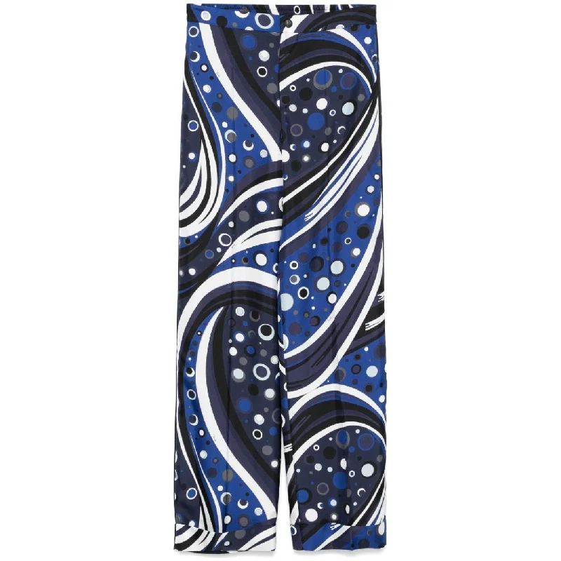 Pucci Trousers Blue Trousers Leisure Comfortable