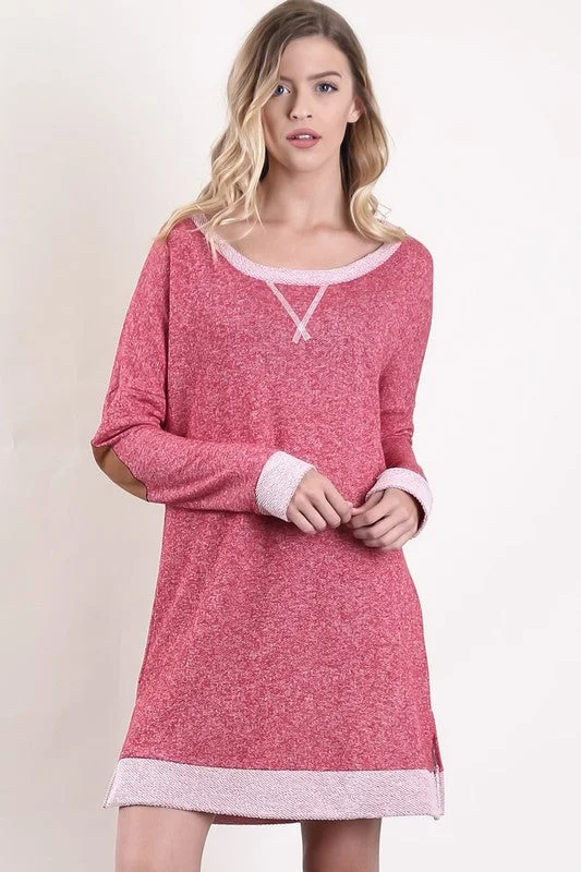 Cutout Detail Loose Fit Sweater Dress Elegant Classic Vintage