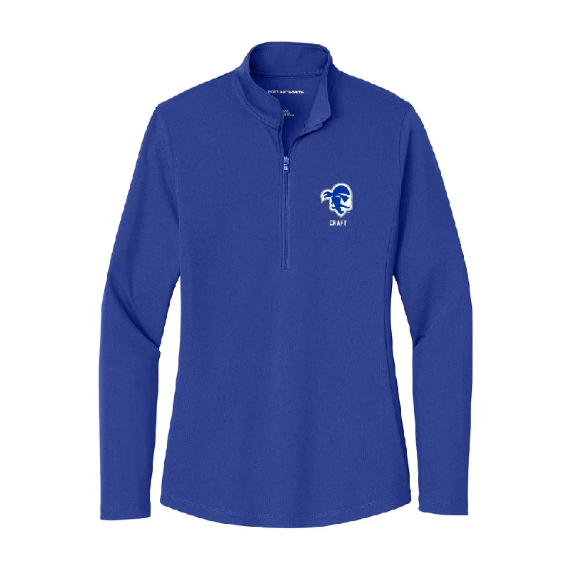 Seton Hall - NCAA Women's Basketball : Ja'Kahla Craft - Women's Lightweight Quarter Zip Jacket Toggled Jacket Drawstring Jacket Belted Jacket Seton Hall - NCAA Women's Basketball : Ja'Kahla Craft - Women's Lightweight Quarter Zip Jacket Toggled Jacket Drawstring Jacket Belted Jacket