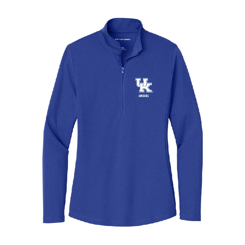 Kentucky - NCAA Women's Basketball : Georgia Amoore - Women's Lightweight Quarter Zip Jacket Cotton Fabric Linen Fabric Terry Fabric Kentucky - NCAA Women's Basketball : Georgia Amoore - Women's Lightweight Quarter Zip Jacket Cotton Fabric Linen Fabric Terry Fabric