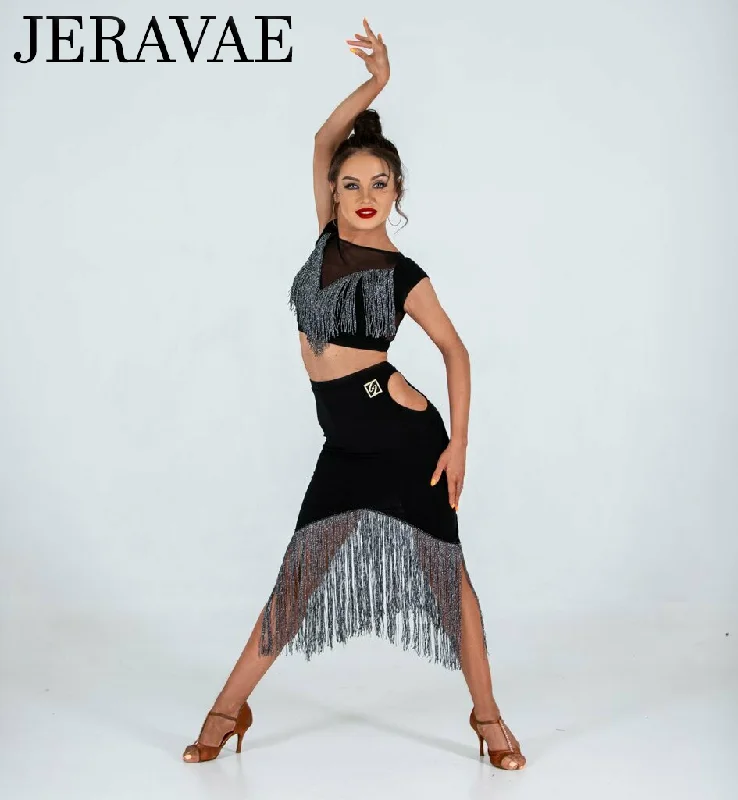Black/Dark Silver Fringe