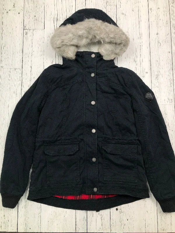 Hollister black jacket - Hers L Faux Fur Jacket Real Fur Jacket Shearling Jacket