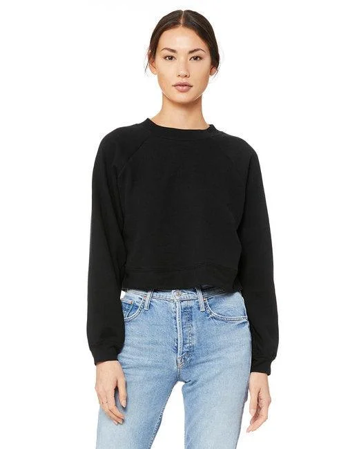Bella + Canvas Ladies' Raglan Pullover Fleece B7505 Wrist Length Sleeve