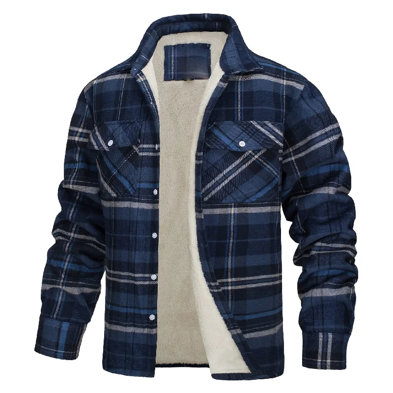 Casual Long Sleeves Thicken Shirts Jackets for Men Tailored Jacket Straight Jacket A-Line Jacket Casual Long Sleeves Thicken Shirts Jackets for Men Tailored Jacket Straight Jacket A-Line Jacket