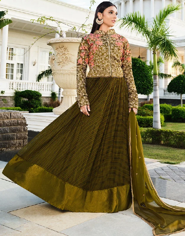 Classy Olive Handllom Fabrics With Jacket Designer Party Wear Readymade Salwar Suit With Olive Santoon Cotton Jacket Linen Jacket Terry Jacket Classy Olive Handllom Fabrics With Jacket Designer Party Wear Readymade Salwar Suit With Olive Santoon Cotton Jacket Linen Jacket Terry Jacket