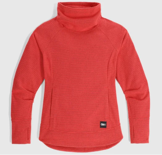 Outdoor Research Women's Trail Mix Fleece Cowl Pullover Batwing Sleeve Top
