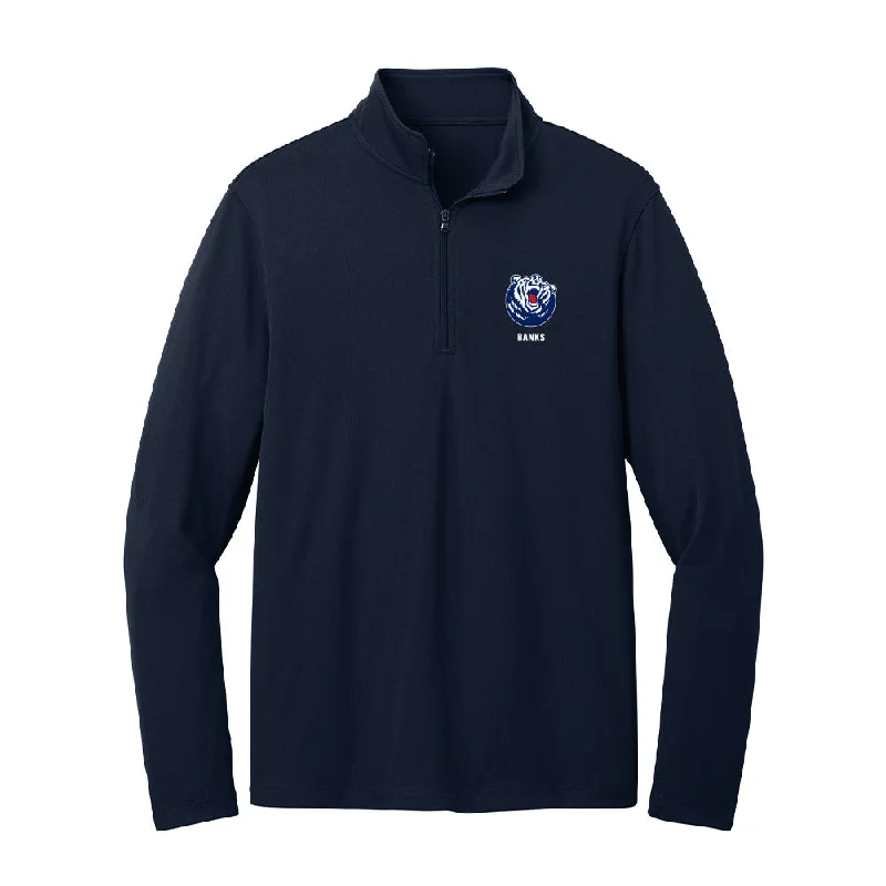 Belmont - NCAA Women's Basketball : Jailyn Banks - Lightweight Quarter Zip Jacket Cotton Fabric Linen Fabric Terry Fabric Belmont - NCAA Women's Basketball : Jailyn Banks - Lightweight Quarter Zip Jacket Cotton Fabric Linen Fabric Terry Fabric