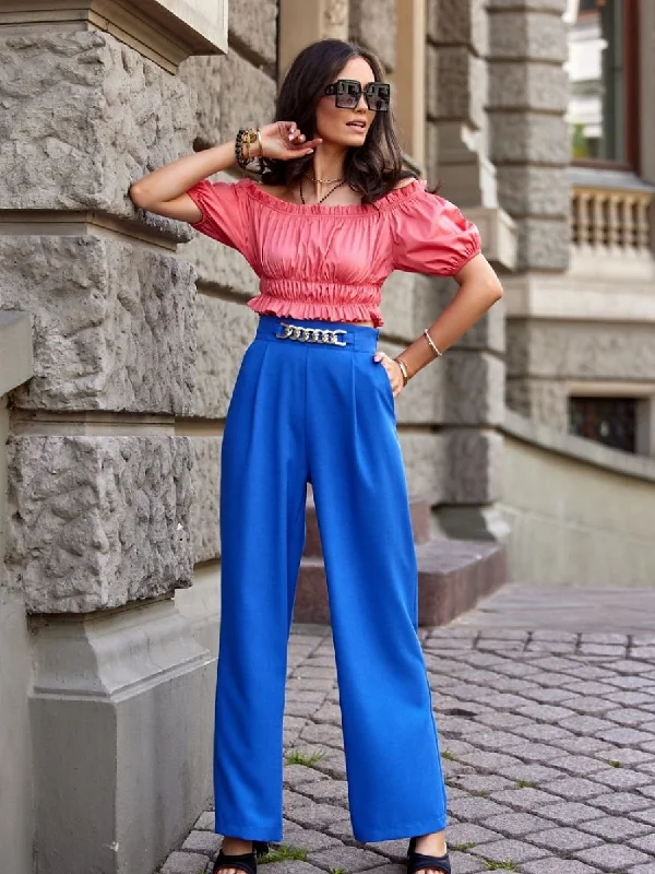 Trousers Roco Fashion Trousers sophisticated sleek