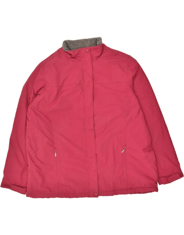 L.L.BEAN Womens Windbreaker Jacket UK 20 2XL Pink Polyester