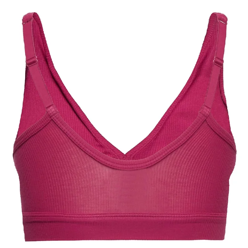 adidas - Women's Adicolor Flex Ribbed Cotton Two-Ply Plunge Brami Bra (GB7803)