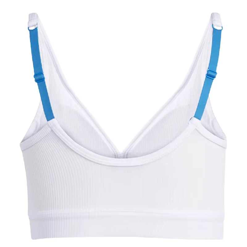 adidas - Women's Adicolor Flex Ribbed Cotton Two-Ply Plunge Brami Bra (GC3842)