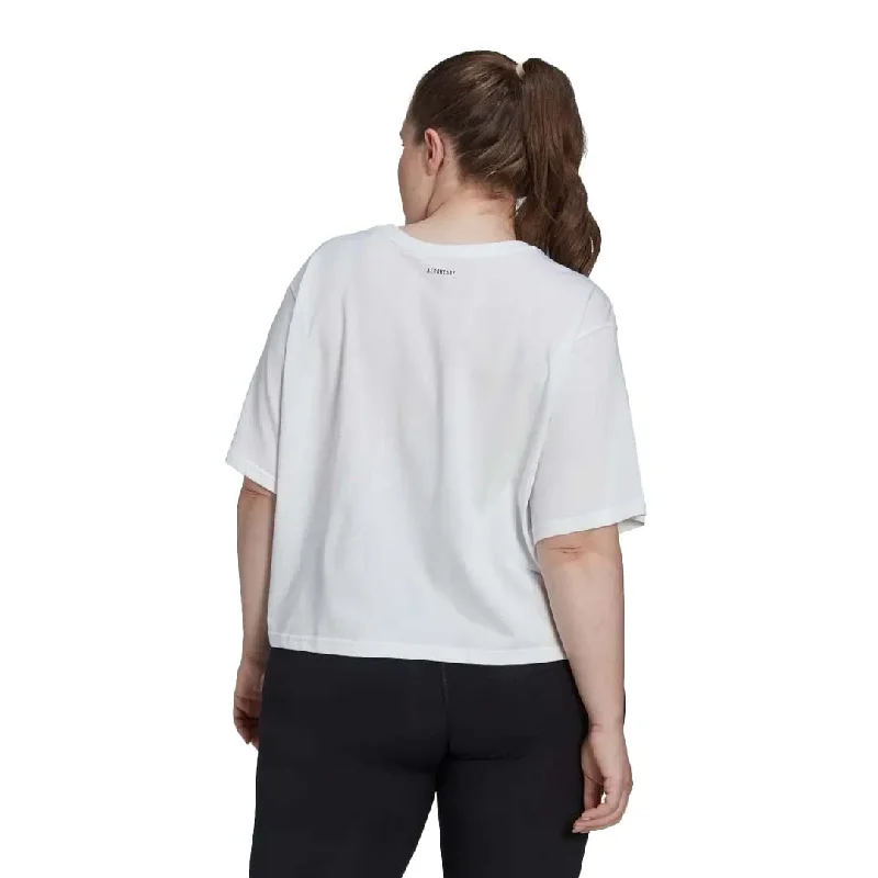 adidas - Women's Aeroready Crop Graphic T-Shirt (Plus Size) (HM1288)