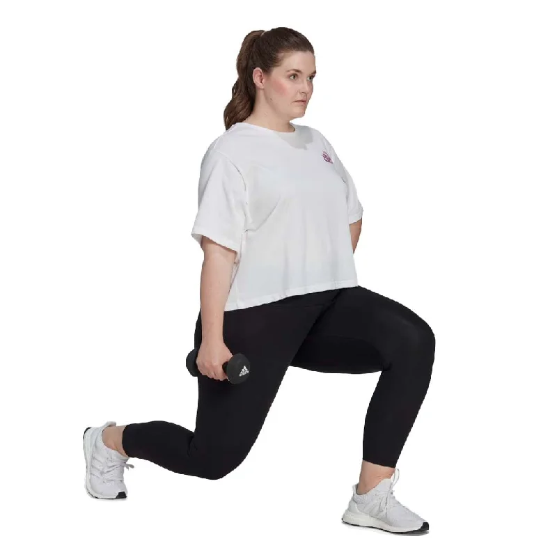 adidas - Women's Aeroready Crop Graphic T-Shirt (Plus Size) (HM1288)