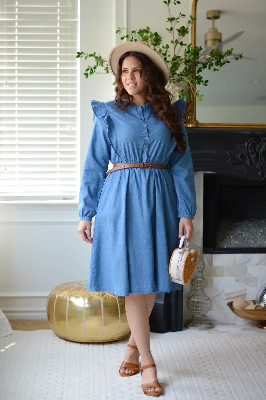 Alba Denim Midi Dress