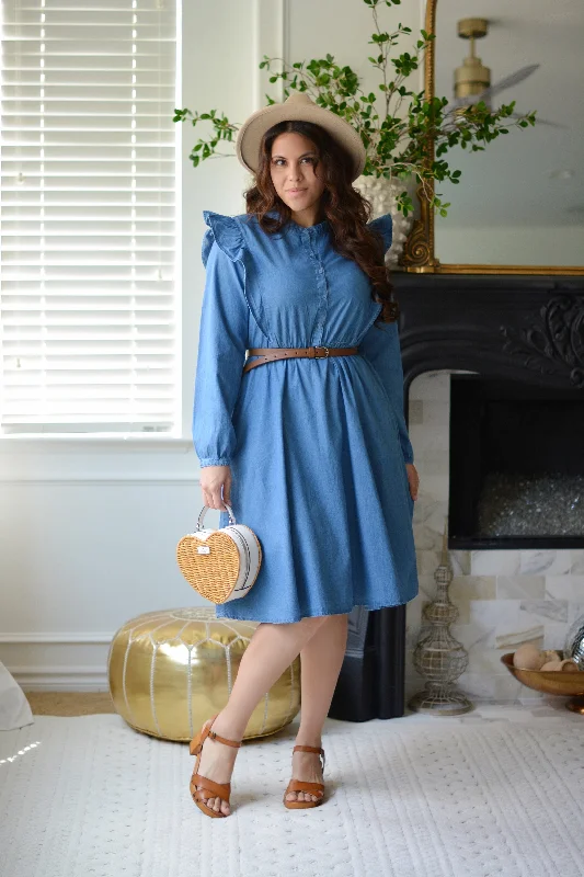 Alba Denim Midi Dress