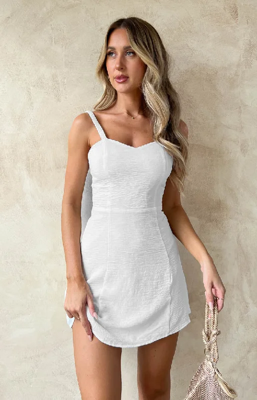 Angel Wings White Mini Dress