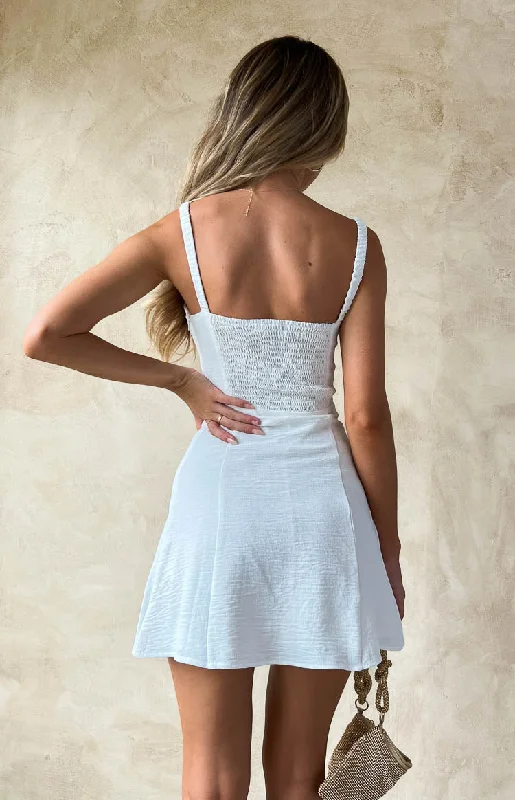 Angel Wings White Mini Dress