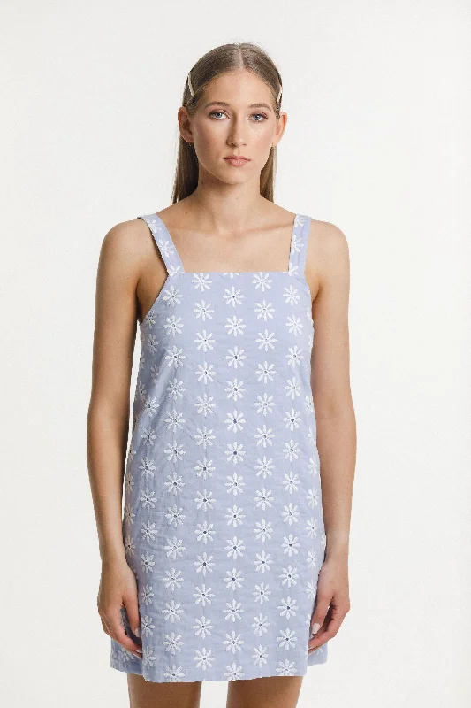 Audrey Dress - Sale - Sky Blue Daisy