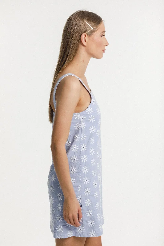 Audrey Dress - Sale - Sky Blue Daisy