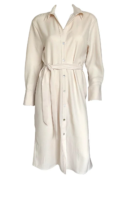 Belted Long Sleeve Shirt Dress