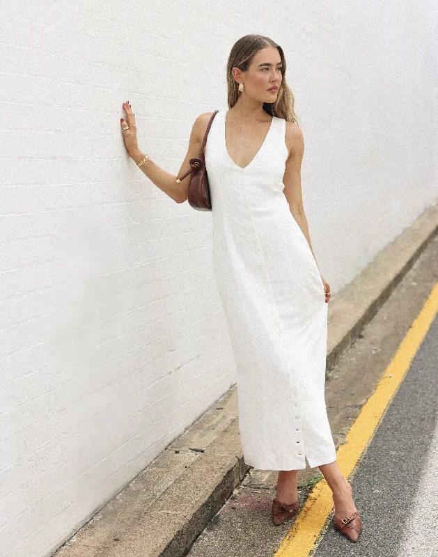 Cailey Maxi Dress (White)