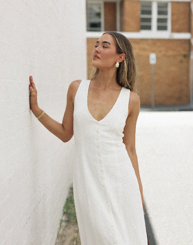 Cailey Maxi Dress (White)