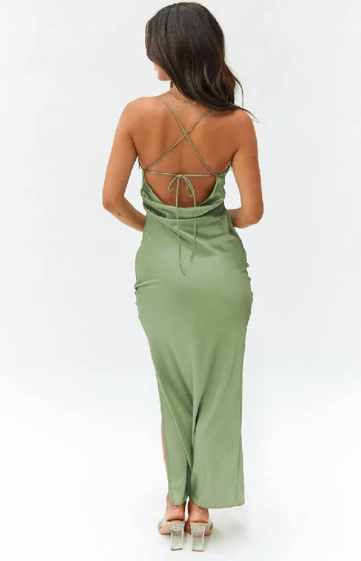 Eternal Sage Formal Maxi Dress