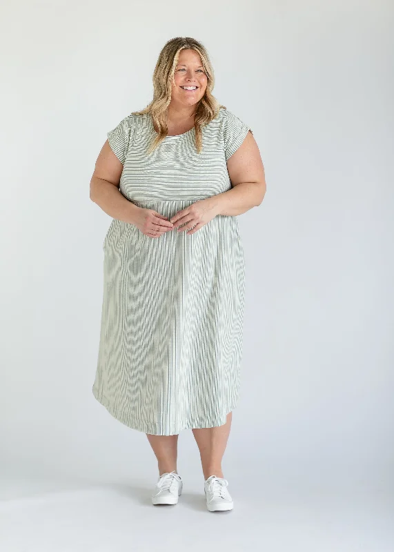 Olivia Striped A-Line Midi Dress - FINAL SALE