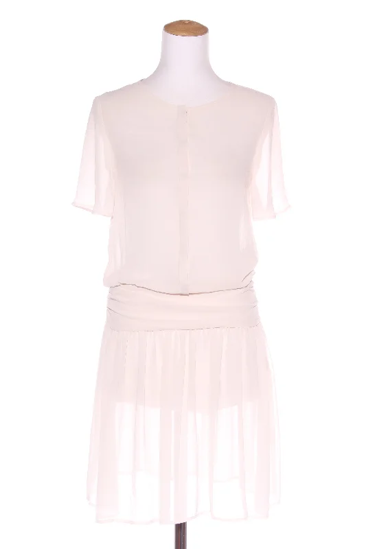 RICOCHET (NZ) Cream chiffon dress! 6