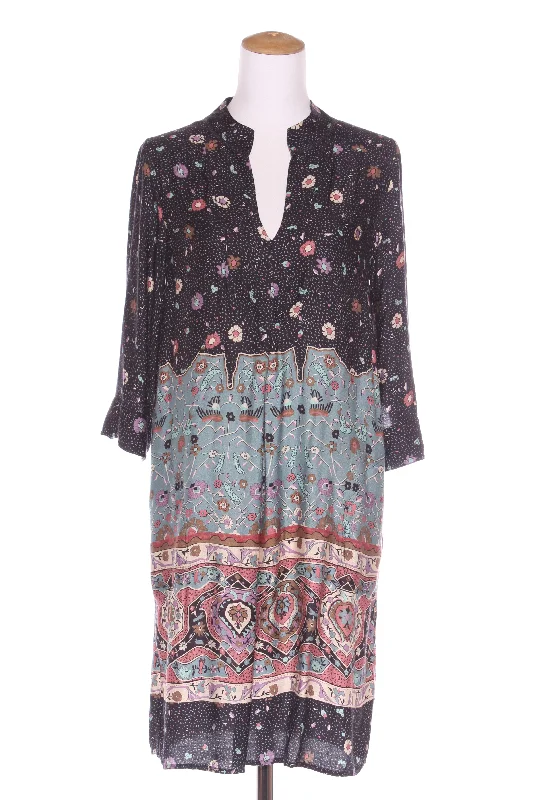 VERGE - Floral boho rayon tunic! 8-10