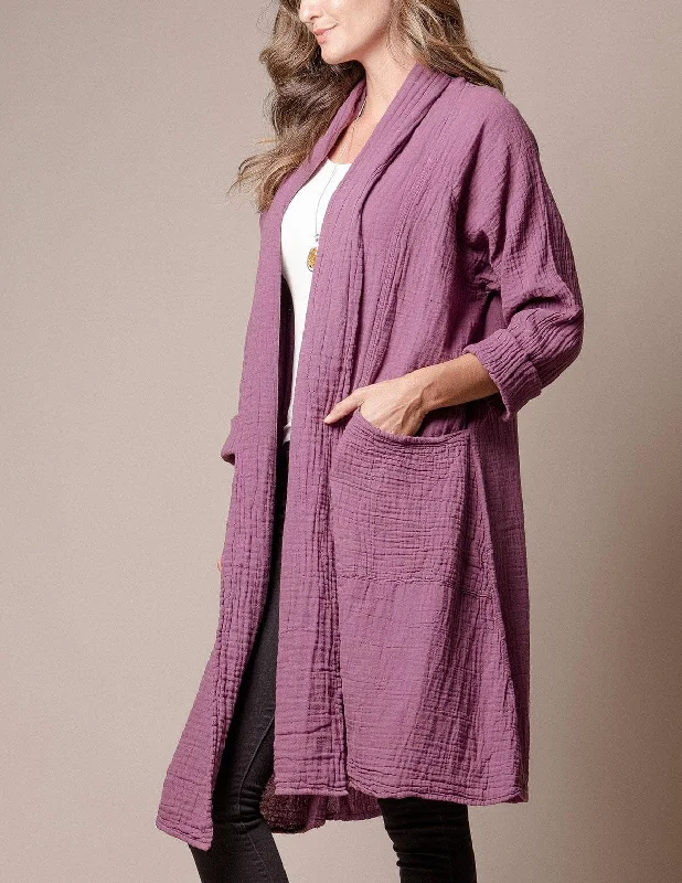 Brenley Wrap Jacket - Plum