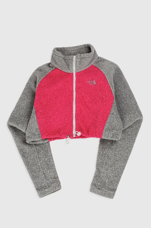 Rework North Face Crop Fleece Jacket - L